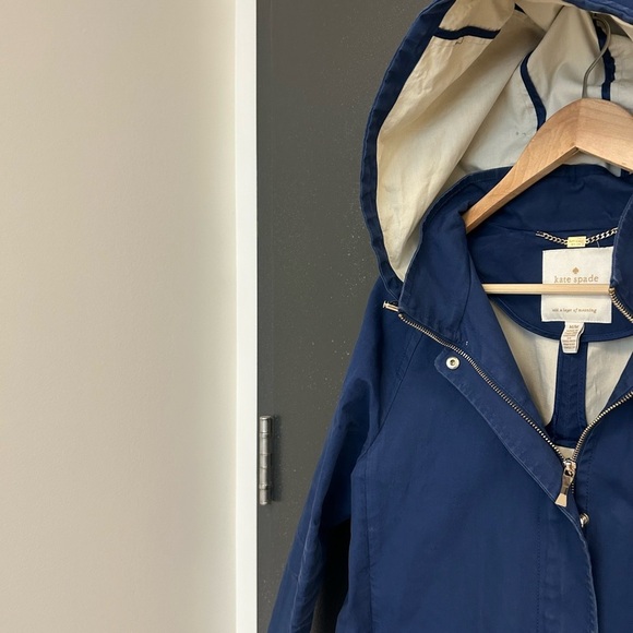Kate Spade M barn coat in good used condition! Moleskin vibes- great hood! - Picture 13 of 15